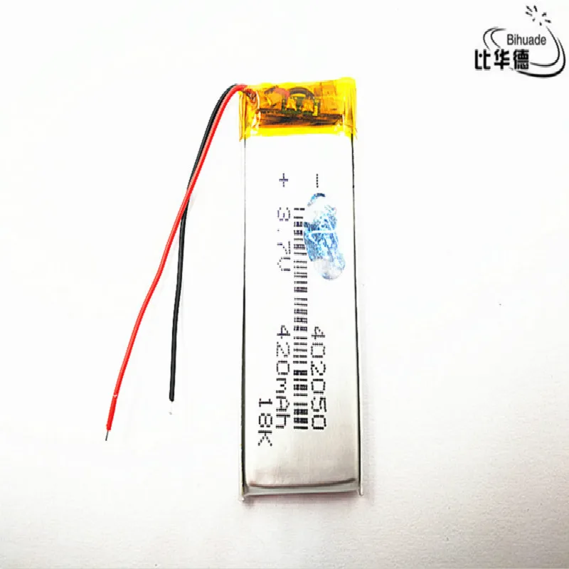 5 шт литиевая батарея хорошего качества 3,7 V, 420 mAH, 402050 полимерный литий-ионный/литий-ионный аккумулятор для игрушки, POWER BANK, gps, mp3, mp4