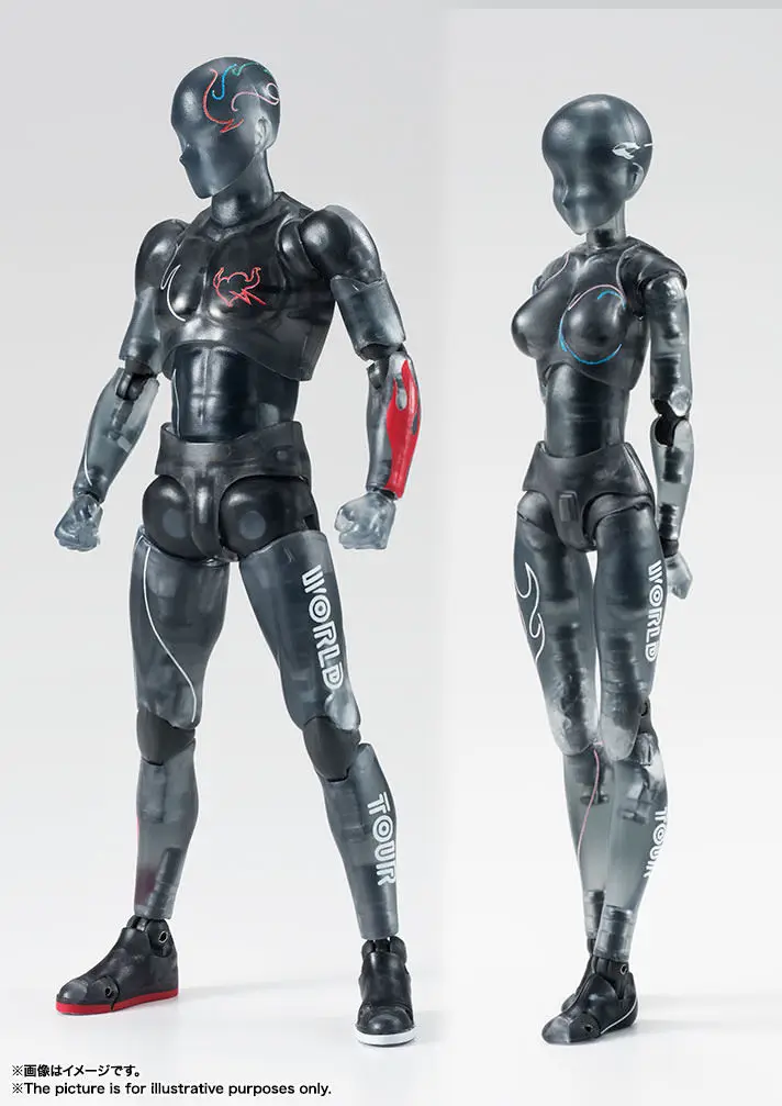 

Men And Women Naked Baby Black And White with Pattern Transparent Limited Edition Mobile Fine Art Mannequin Figurine Decoration