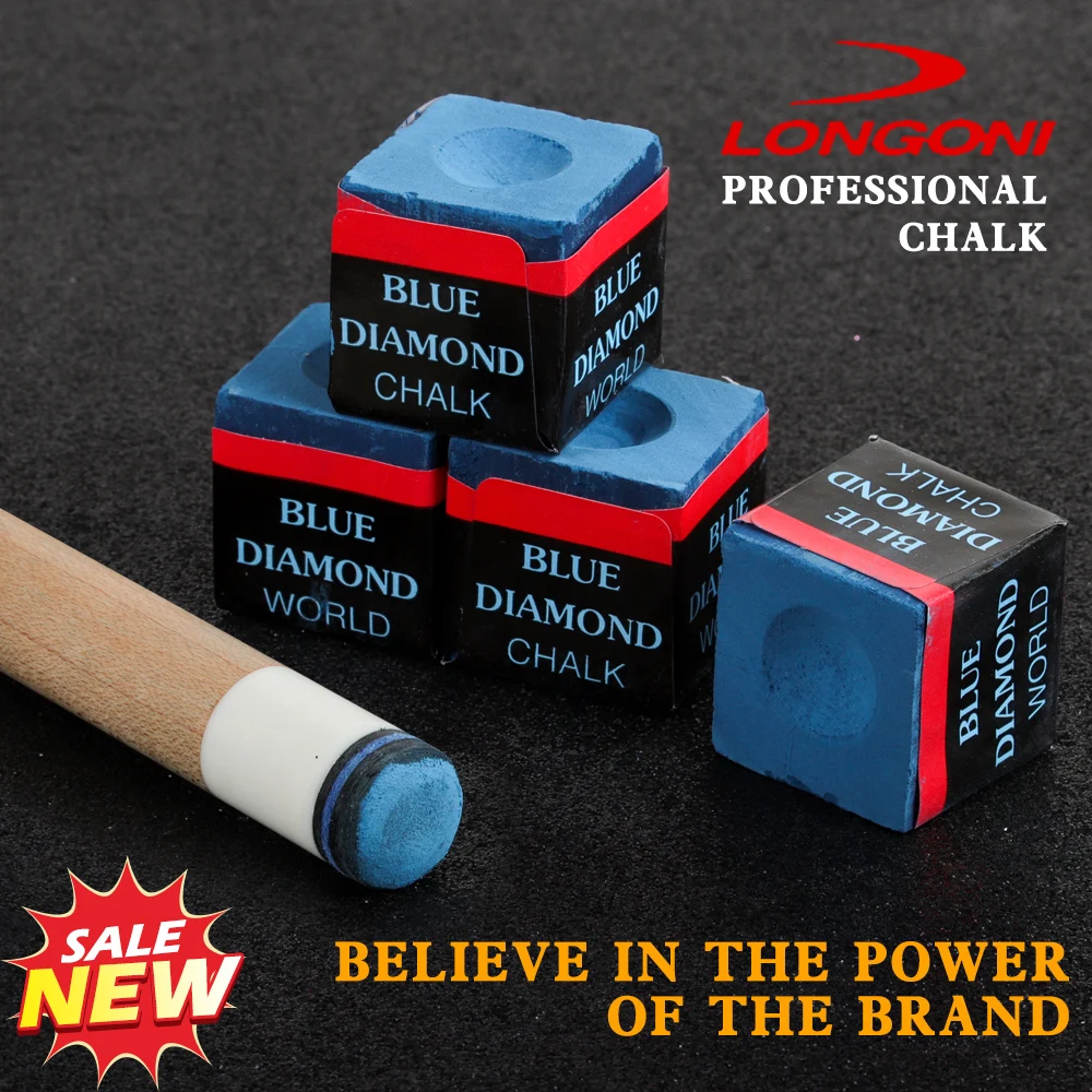 

Longoni Blue Diamond Chalk High quality Billiards Oily Nature Pool snooker cue stick chalks easy on powder Billiard accessories