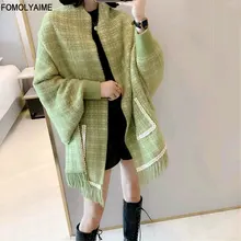 2019 Autumn Winter Woman Capes Fashion New Style Tassel Lattice Cape Coat 2019 Autumn Winter Woman Capes Fashion New Style Tassel Lattice Cape Coat
