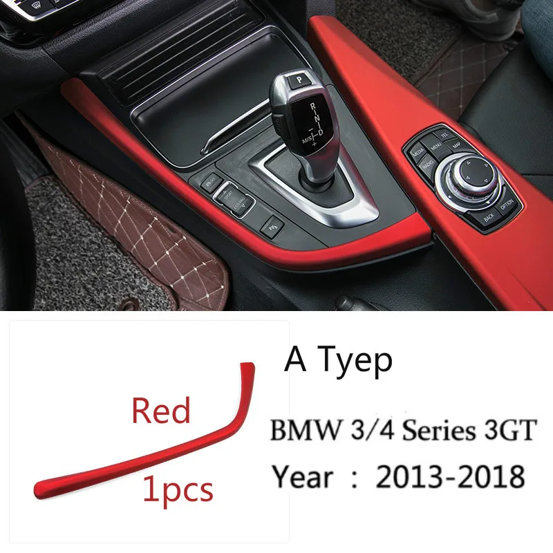 

Stainless Steel Gear Decorative Strip Cover Trim for BMW LHD F30 3 Series 3GT 316i 2011 2012 2013 2014 2015 2016 Red Blue Silver