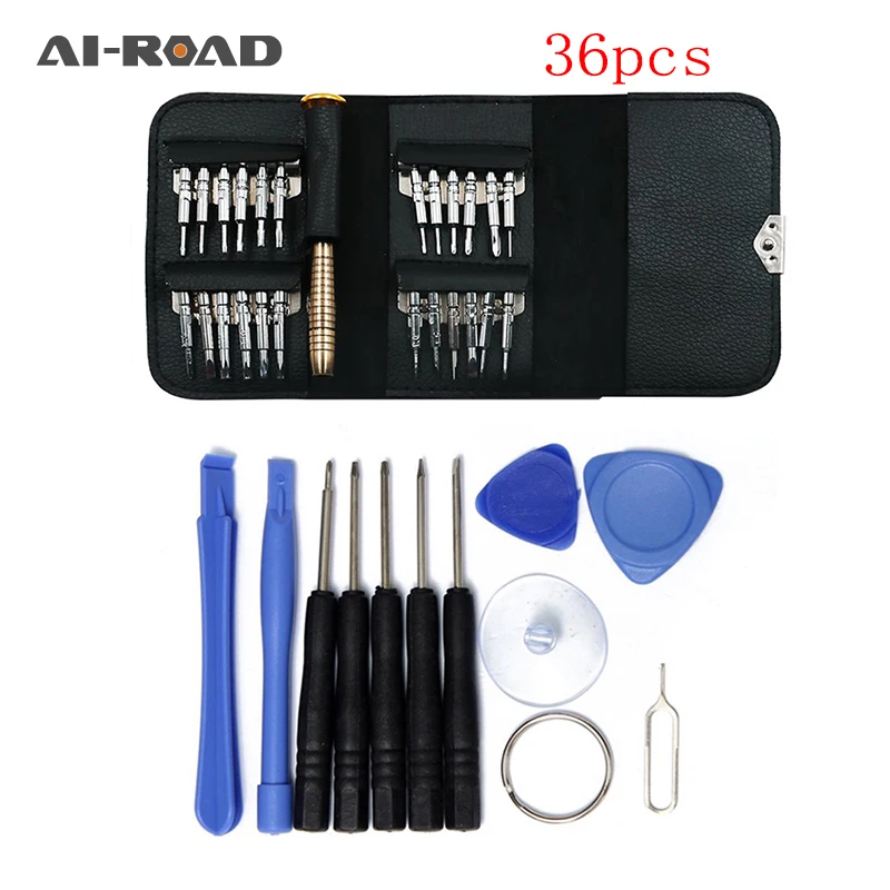Leather font b Case b font 36 In 1 torx Screwdriver Set Mobile Phone Repair font