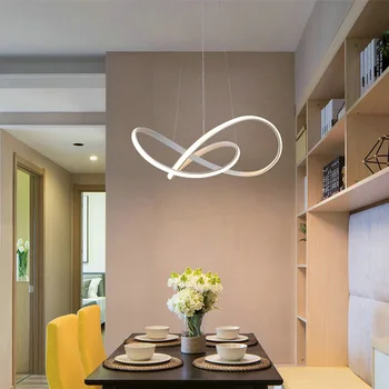 

white aluminum chandelier for living room dining room modern led chandelier lighting luminaria lustre lampadario