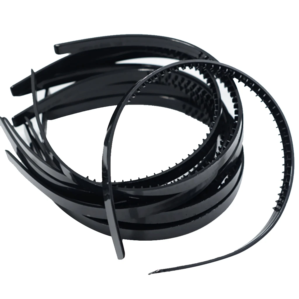 10Pack Plastic Headband DIY Hair Band Hair Hoop With Teeth For Men And Women