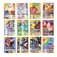 100 шт новые GX EX игры Коллекция бумажные торговые pokemones карты для Funs подарок детям английский язык игрушки