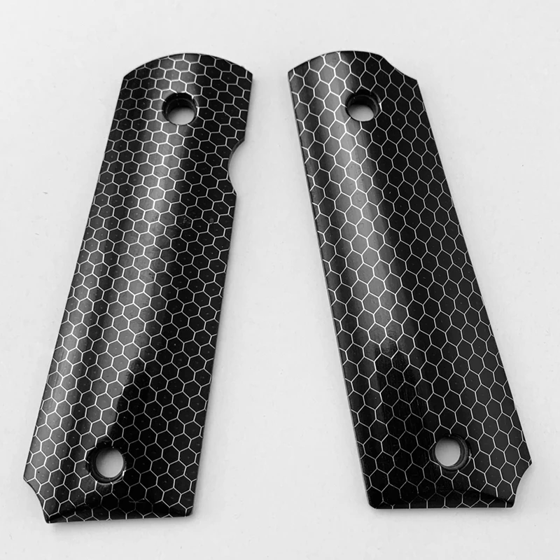 2 шт. 1911 ручки черные C Tek соты шаблон смолы патч пользовательские CNC ручки|Детали