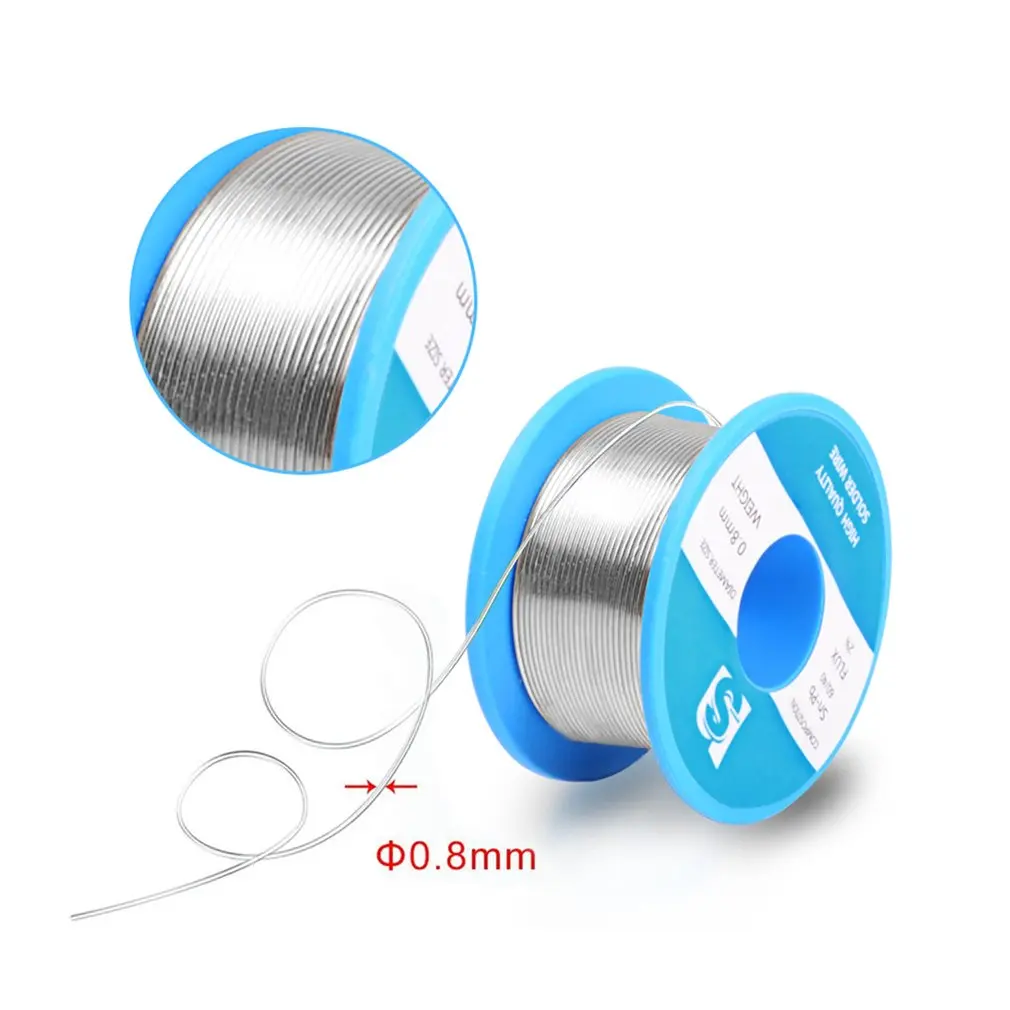 Solder Wire Tin 0.8mm CF-10 Sn-Pb 60/40 Flux 2% Lead Roll Clean Rosin Welding Core Soldering Wire Flux Reel Tube 50g
