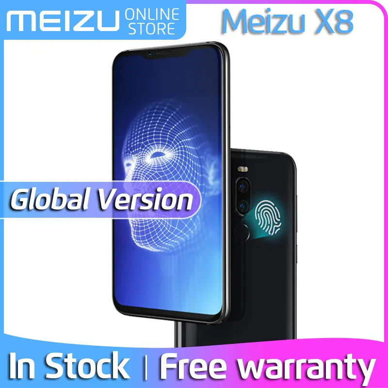 Телефон Meizu X8 глобальной версии 4 ГБ 64 128 4G LTE восьмиядерный процессор Snapdragon 710