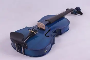 Yinfente Blue Electric Acoustic Violin 4/4 maple+Spruce Free Case+Bow #EV1