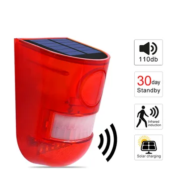 

Hot 6 LED Solar Alarm Lamp Outdoor PIR Motion Sensor Warning Lamp Waterproof IP65 For Farm Home Yard Garden 4modes Secutity Lamp
