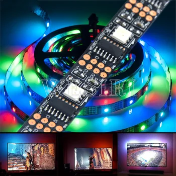 

Ambilight TV Back Light - 5M DC5V WS2801 160LEDs Addressable LED Strip 5050 RGB LED Strip