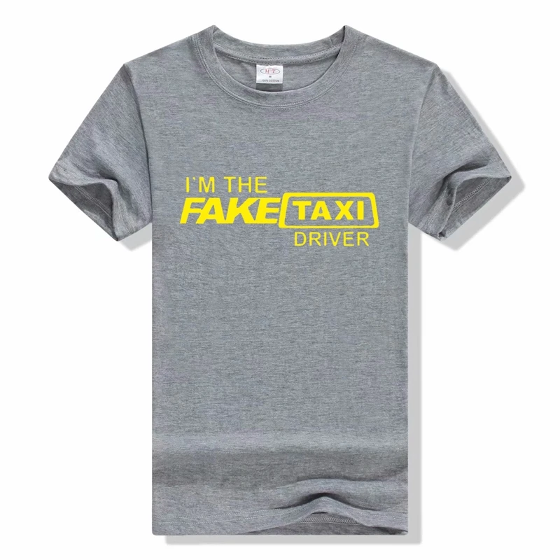 Мужская футболка с буквенным принтом «Fake Taxi», летние Забавные футболки с надписью «I'm The Fake Taxi Driver», Мужская футболка с круглым вырезом и коротким рукавом - Цвет: 9