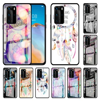 Перейти на Алиэкспресс и купить Тестовый стеклянный чехол для Huawei P20 P40 Lite E P30 Pro P Smart 2019 Mate 10 20 X 5G чехол для телефона из закаленного стекла
