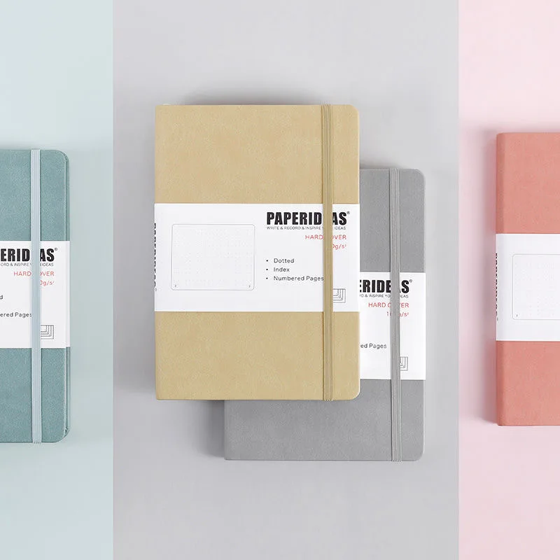 Diários de Bolinhas a5 Fichário com Capa Rígida 188 Página Gsm x Polegadas Bandagem Retrô Cores de Doce Diário Bujo - Imagem 3