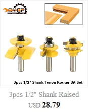 3 шт 1/" 1/4" хвостовик поднятая панель двери шкафа маршрутизатор Набор бит угловой округление фрезы твердосплавные шипы Деревообрабатывающие инструменты