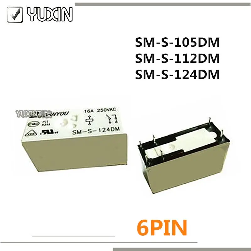 5PCS/LOT 100%Original&ampNew Relay SM-S-105D 5VDC SM-S-112DM 12VDC SM-S-124DM 24VDC SM S 124DM 24V 12V 5V 6PIN 16A 250VAC | Обустройство