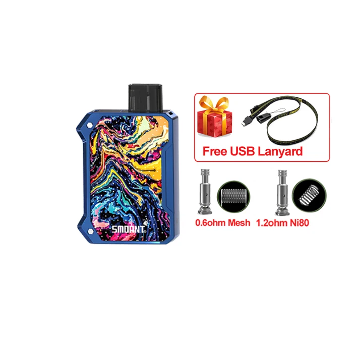 blue Smoant Battlestar Детский комплект 750 мАч Pod Vape 15 Вт 2 мл картридж Ом Ni80/Ом сетчатая катушка комплекты электронных сигарет vs Pasito Drag Nano - Цвет: blue