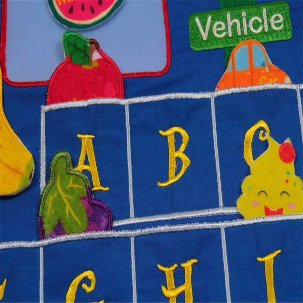 Kindergarten Educational Toy Cloth Learning English Alphabet Weather Date Season Calendar Teaching Tool Pocket Hanging Bag 4 Kindergarten Educational Toy Cloth Learning English Alphabet Weather Date Season Calendar Teaching Tool Pocket Hanging Bag 4