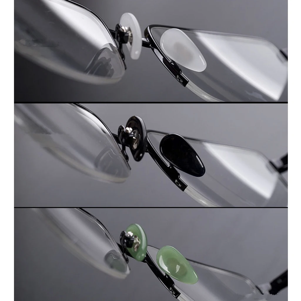 1 Pair Screw-in Nosepad for Eyeglass Sunglasses Spectacles Jade Nose Pads Replacement