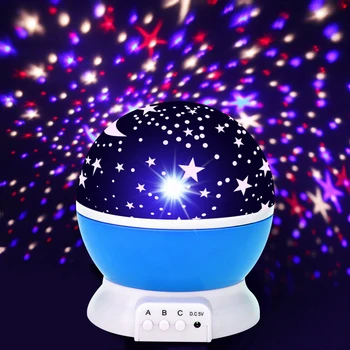 

Rotating Starry Sky Projection Lamp LED Night Light Projector Battery USB Table Lamp Birthday Toys For Children and Party Gift
