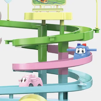 

Ferris Wheel Musical Vehicle Track Toy Macarons Car Checkpoints Adventure Rail Car Toy Children's Educational Toys With Light