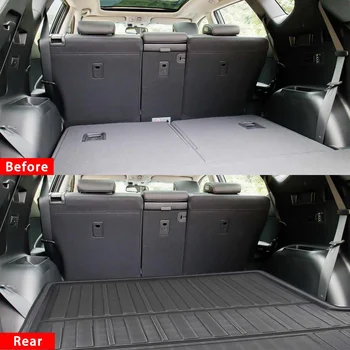 

Hot Car Tray Boot Liner Cargo Rear Trunk Cover Matt Mat Boot Liner Floor Carpet Mud Non-slip For Hyundai Santa FE 2019 2020