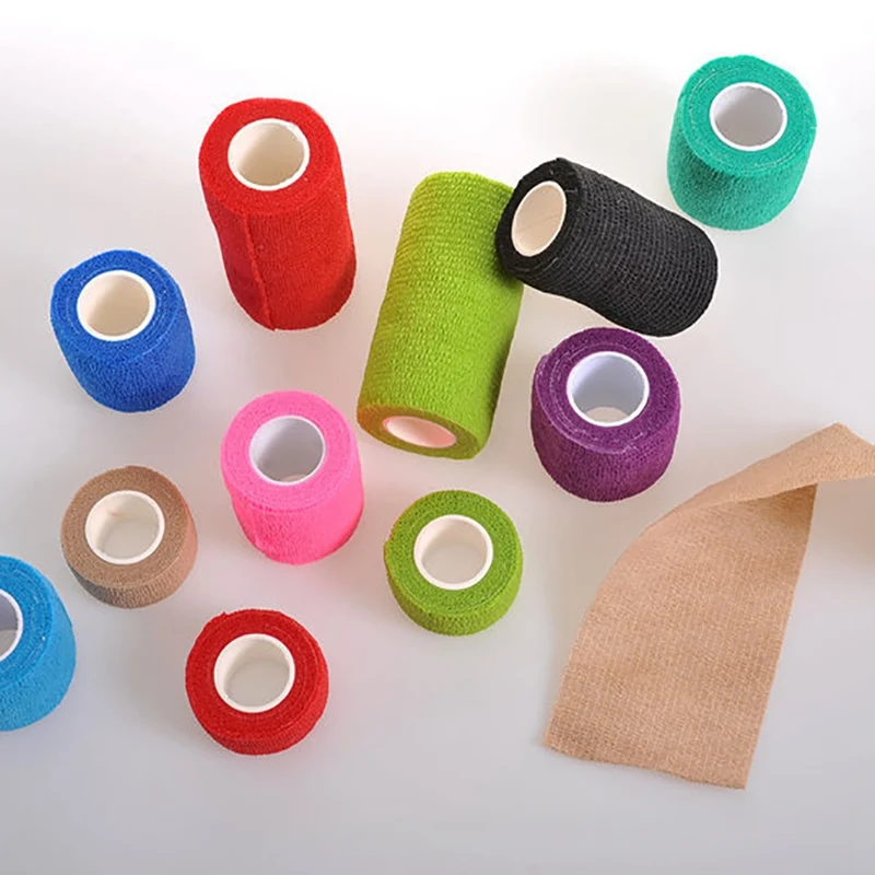 Self Adhesive Breathable Bandage Wrap Therapy Muscle Tape Waterproof Bandage Football Outdoor Swim Fishing Sports Safety Tape