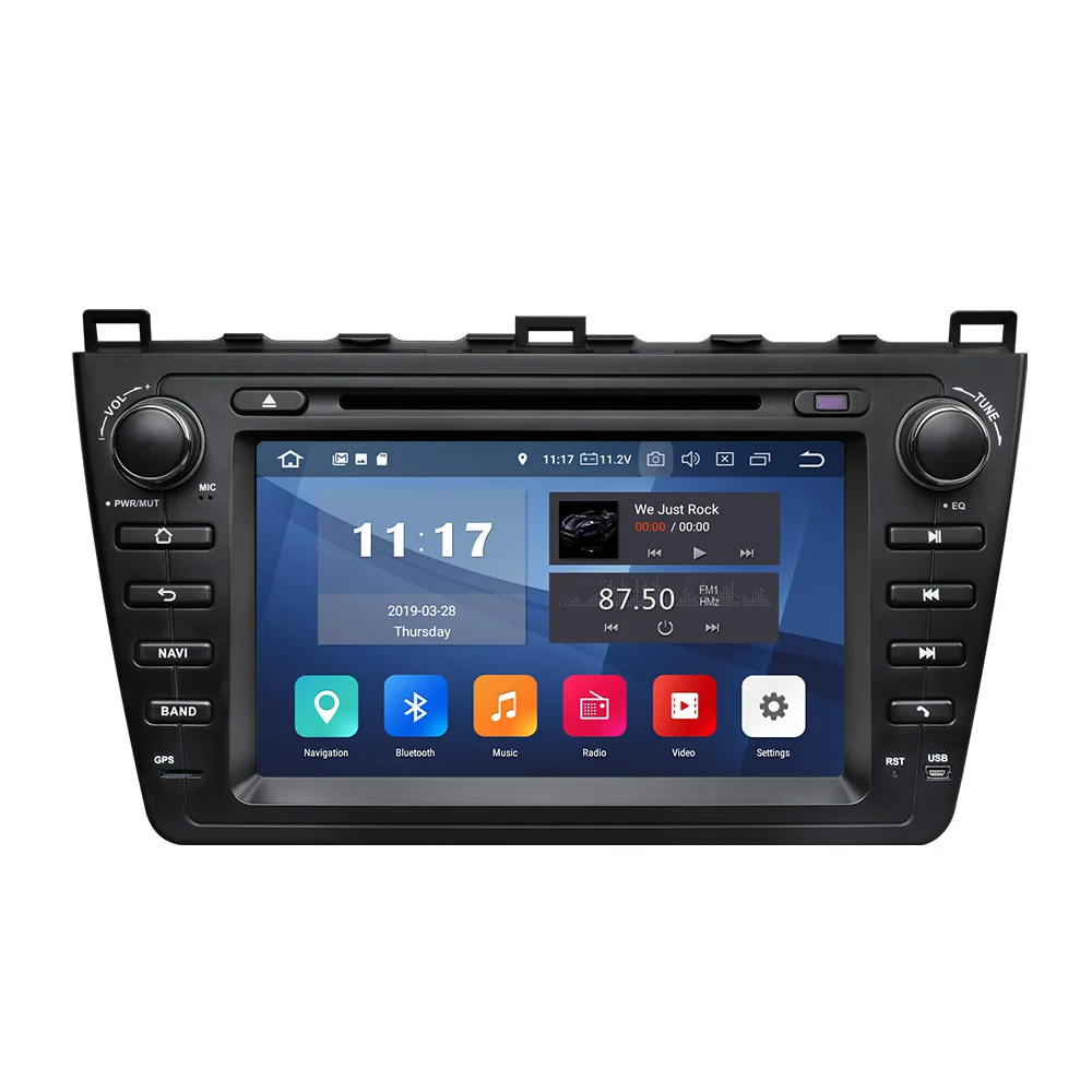 " Android 9,0 Pie OS автомобильный DVD Мультимедиа Навигация gps радио для Mazda 6 2009-2012 с CarPlay/Android Авто поддержка