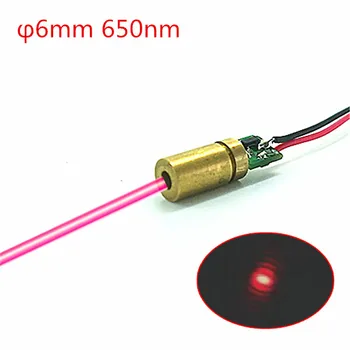 

6mm 650nm 10mW Red Dot Laser Module Industrial Grade APC Driver