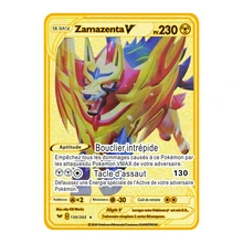 Cartas de metal douradas pokémon, cartas charizard eevee mewtwo pikachu, coleção de jogos de batalha, cartão de troca, figura de ação, brinquedo infantil