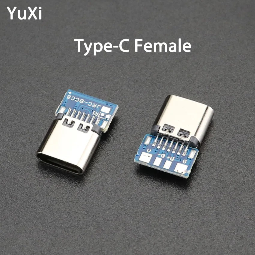 

5pcs USB 3.1 Type C Connector Port 14 Pin Female USB C jack Socket receptacle Through Holes PCB 180 Vertical Shield USB-C