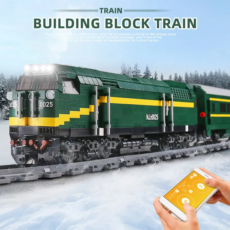 Форма King MOC Technic Электрический классический городской поезд строительные блоки