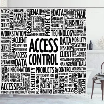 

Shower Curtain for Bathroom 72x72 Authorization Access Control Word Cloud Finance Technology Collage Computer Computing