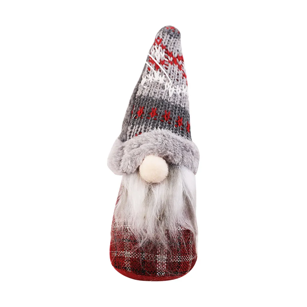Плюшевая кукла Санта-гном, рождественское настольное украшение, Рождественское украшение для дома, бара, магазина, Рождественская Статуэтка скандинавского эльфа, подарок на праздник - Цвет: Red