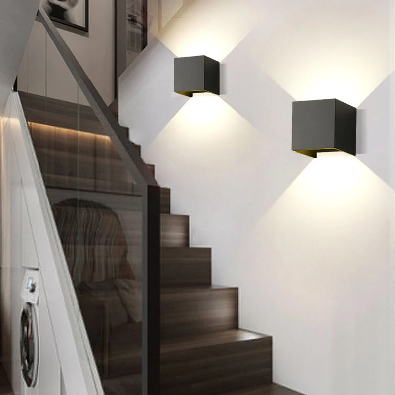 Vintage Retro Led Wall Lamp Modern Minimalist Staircase Aisle Integrated Light Creative Home Hotel Aisle Background Wall Lamp