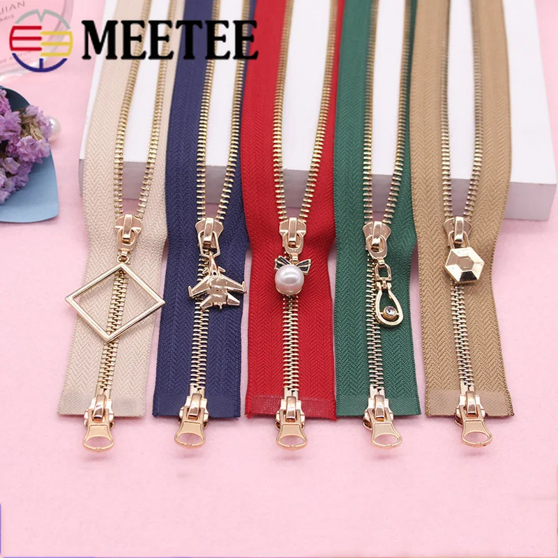 Meetee 5 #85-120 см двойной ползунок металлическая молния для одежды пальто куртки