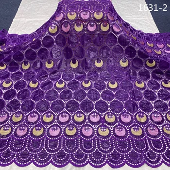 

New Style Bazin Riche Lace Fabric High Quality African Cord Lace Fabric With Eyelet Holes Cotton Fabric For Wedding Party 1631