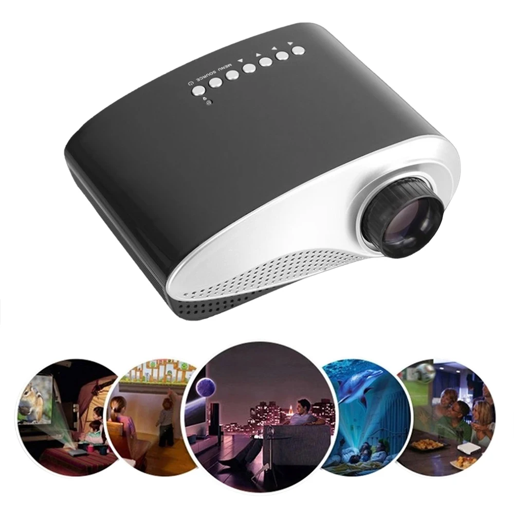 

RD802 Portable Mini Projector Home Theater Cinema LED LCD Beamer 1080P USB/VGA/HDMI Child Cartoon Video Cinema Movie Proyector