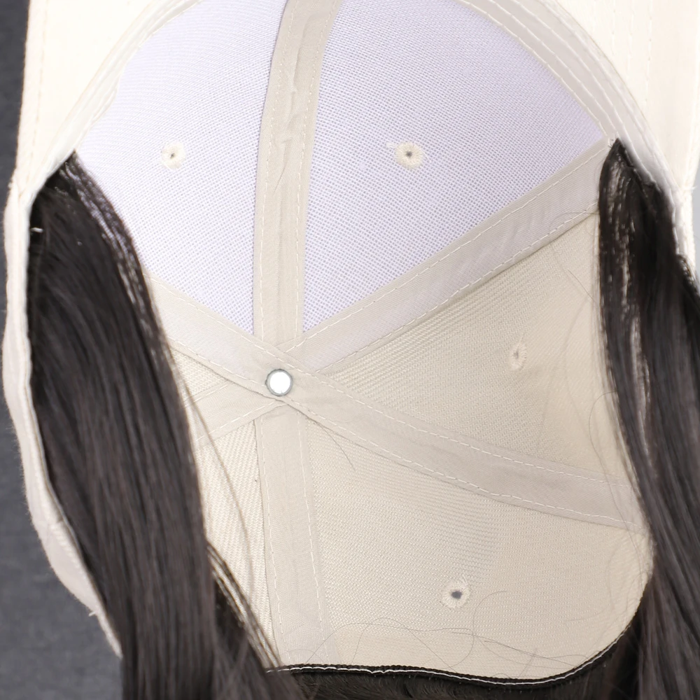 8inch Short Baseball Cap BoB Hair Wig Synthetic BOB Wig Hair Extension Naturally Connect Adjustable Cap For Women Outdoor