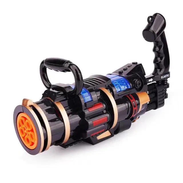 New automatic Gatling bubble gun, multi-bubble dynamic music, cool lighting children's toy 1