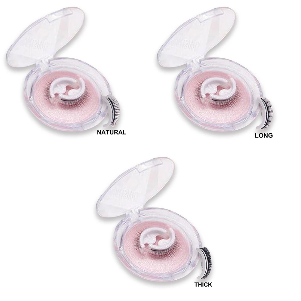 3D False Eyelashes Pre glued Self Adhesive with Crystal Box Set