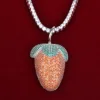 Strawberry Shaped Pendant Necklace for Women Hip Hop Rock Street Jewelry 3