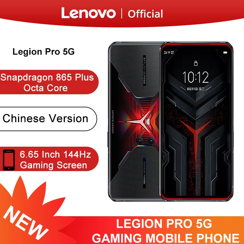 Оригинальный телефон Lenovo Легион Pro 5G Смартфон Snapdragon 865 плюс 6 65 '𧅄 Гц экран 64MP