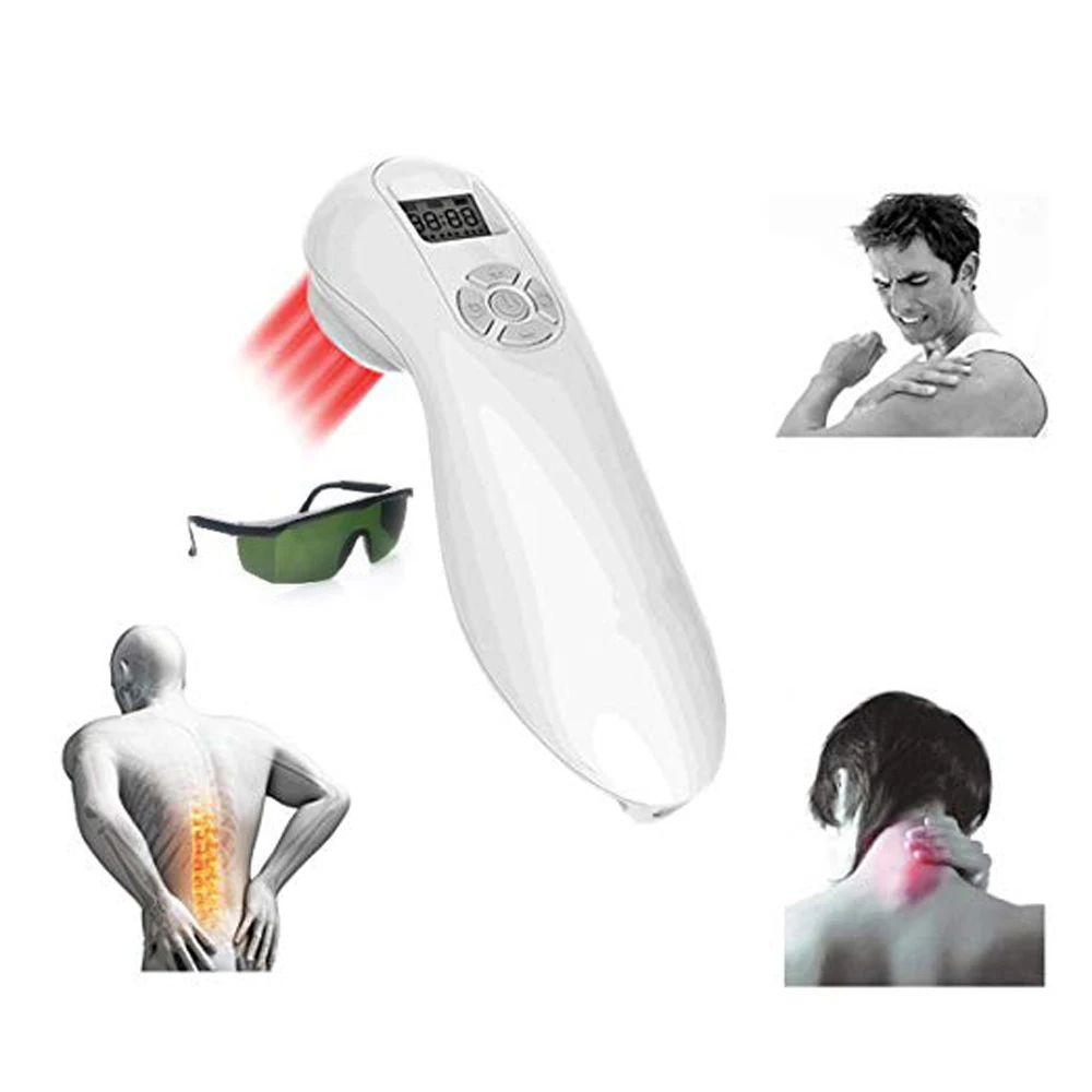 

NEW Handheld 650nm and 808nm Low level Cold LASER THERAPY BODY PAIN Reliever, SPORTS INJURIES BURNS LLLT Home Use Physiotherapy