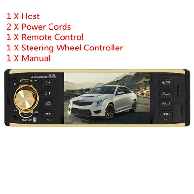 A Автомагнитола 1 Din Bluetooth Автомагнитола Coche автомобильный стерео MP5 плеер 4," AUX USB FM радио рулевое колесо контроллер - Color: A