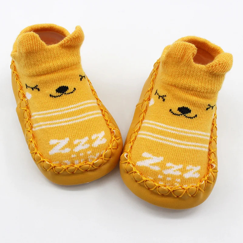 Spring  Autumn New Cartoon Baby Baby Shoes Socks 0-3 Years Old Cotton Socks Soft Bottom Anti-slip Babies Shoes for Baby Girl