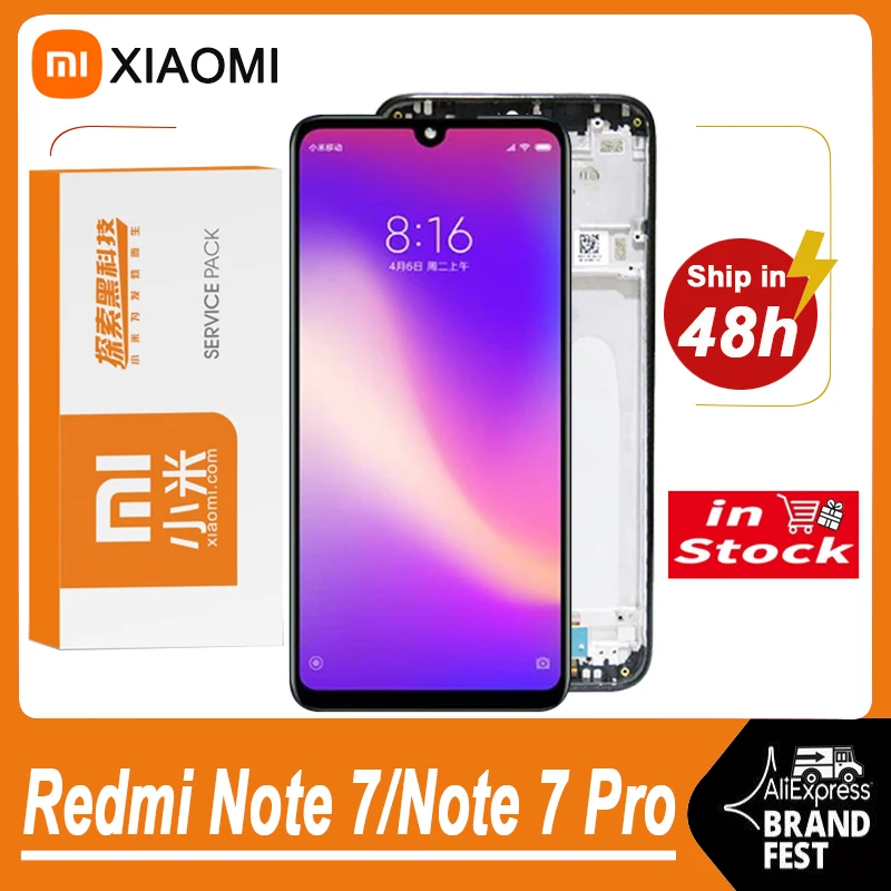 100% протестированный 6 3 &quotСменный дисплей для Xiaomi Redmi Note 7 ЖК-дисплей сенсорный