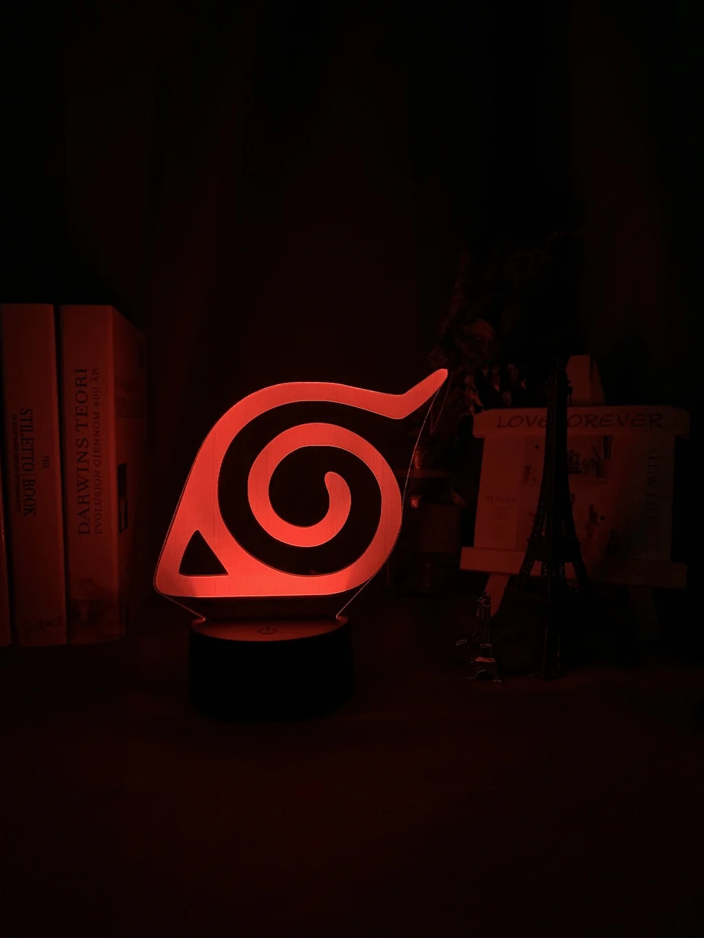 Светодиодный ночник Наруто с логотипом Konoha яркий светодиодный светильник для