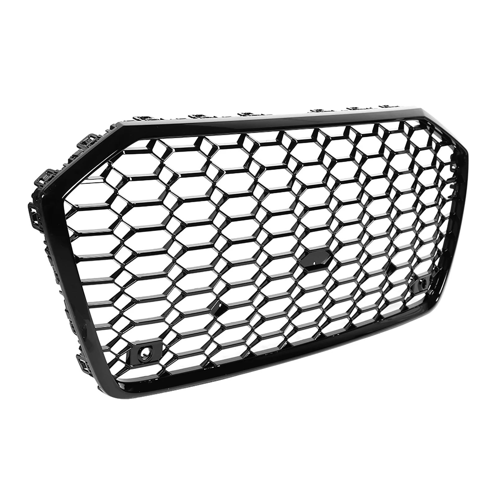 YKPDM Front apron Mesh grille for Audi A6 C8 2019-2021 refit for RS6 style black color accessories fit