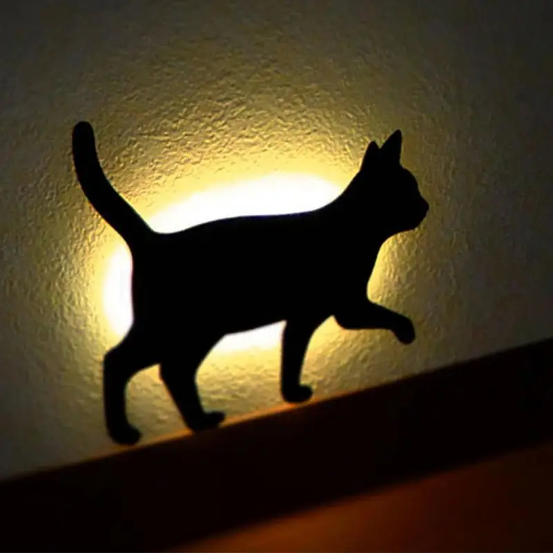 

Smart Sound Control Night Light Wireless Auto Modeling Lamp Auto On/Off Closet Battery Power LED Cute Corridor Lamp